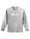 Unicorn Pegasus White Glitter Adult Long Sleeve Shirt by TooLoud-Long Sleeve Shirt-TooLoud-AshGray-Small-Davson Sales