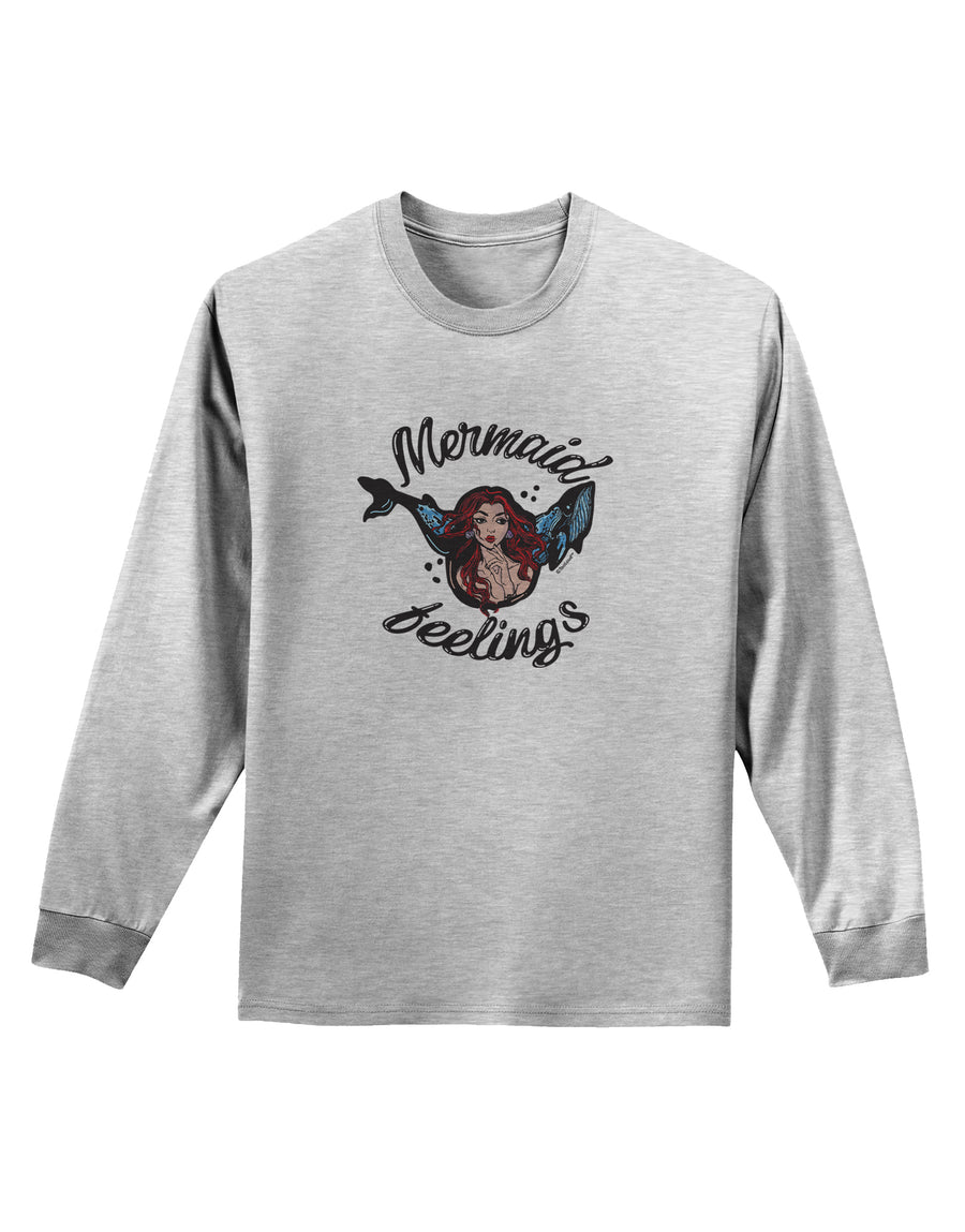 TooLoud Mermaid Feelings Adult Long Sleeve Shirt-Long Sleeve Shirt-TooLoud-White-Small-Davson Sales