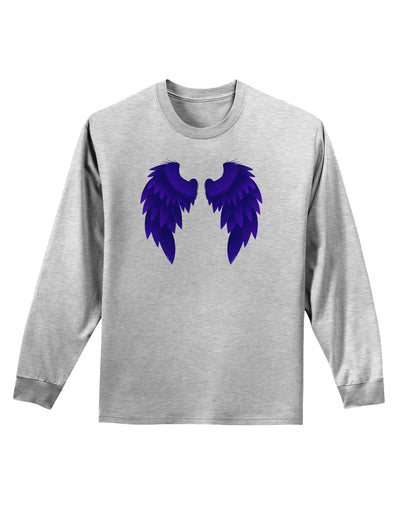 Epic Dark Angel Wings Design Adult Long Sleeve Shirt-Long Sleeve Shirt-TooLoud-AshGray-Small-Davson Sales