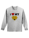 I Heart My - Cute Yellow Labrador Retriever Dog Adult Long Sleeve Shirt by TooLoud-Long Sleeve Shirt-TooLoud-AshGray-Small-Davson Sales