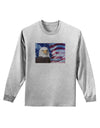 All American Eagle Adult Long Sleeve Shirt-Long Sleeve Shirt-TooLoud-AshGray-Small-Davson Sales