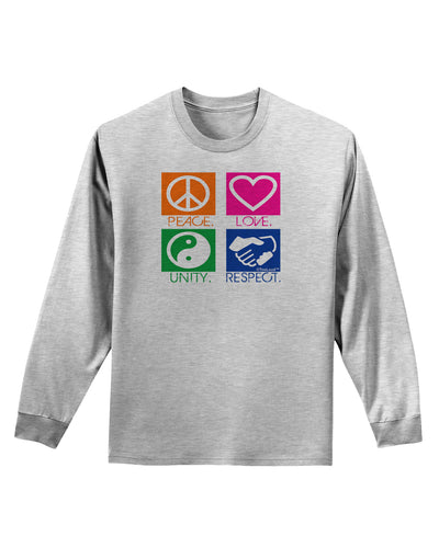 PLUR Squares Color Adult Long Sleeve Shirt-Long Sleeve Shirt-TooLoud-AshGray-Small-Davson Sales