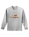 I Heart Thanksgiving Pumpkin Pie Adult Long Sleeve Shirt-Long Sleeve Shirt-TooLoud-AshGray-Small-Davson Sales