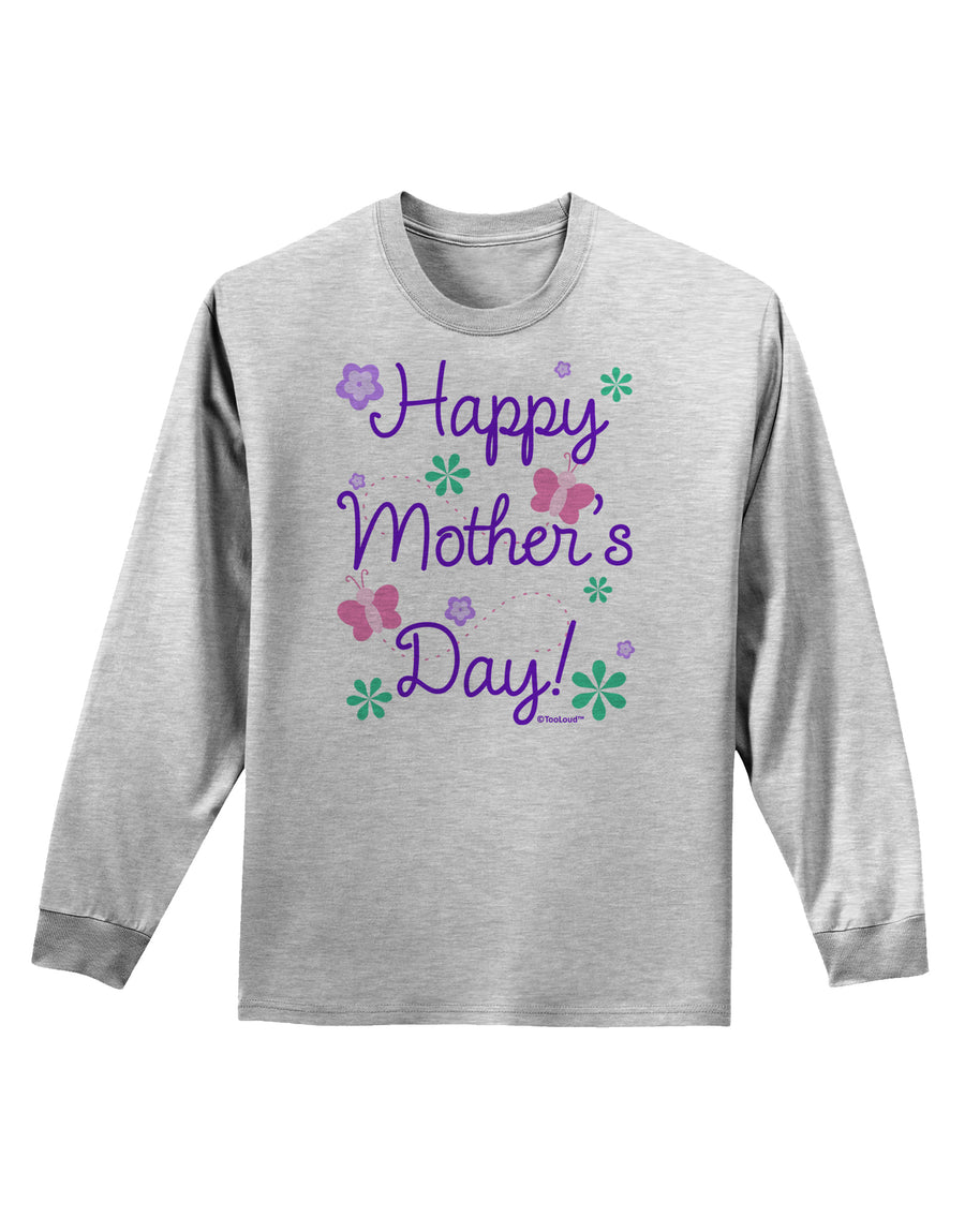 Happy Mother's Day Design Adult Long Sleeve Shirt by TooLoud-Long Sleeve Shirt-TooLoud-White-Small-Davson Sales