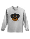 Cute Rottweiler Dog Adult Long Sleeve Shirt by TooLoud-Long Sleeve Shirt-TooLoud-AshGray-Small-Davson Sales