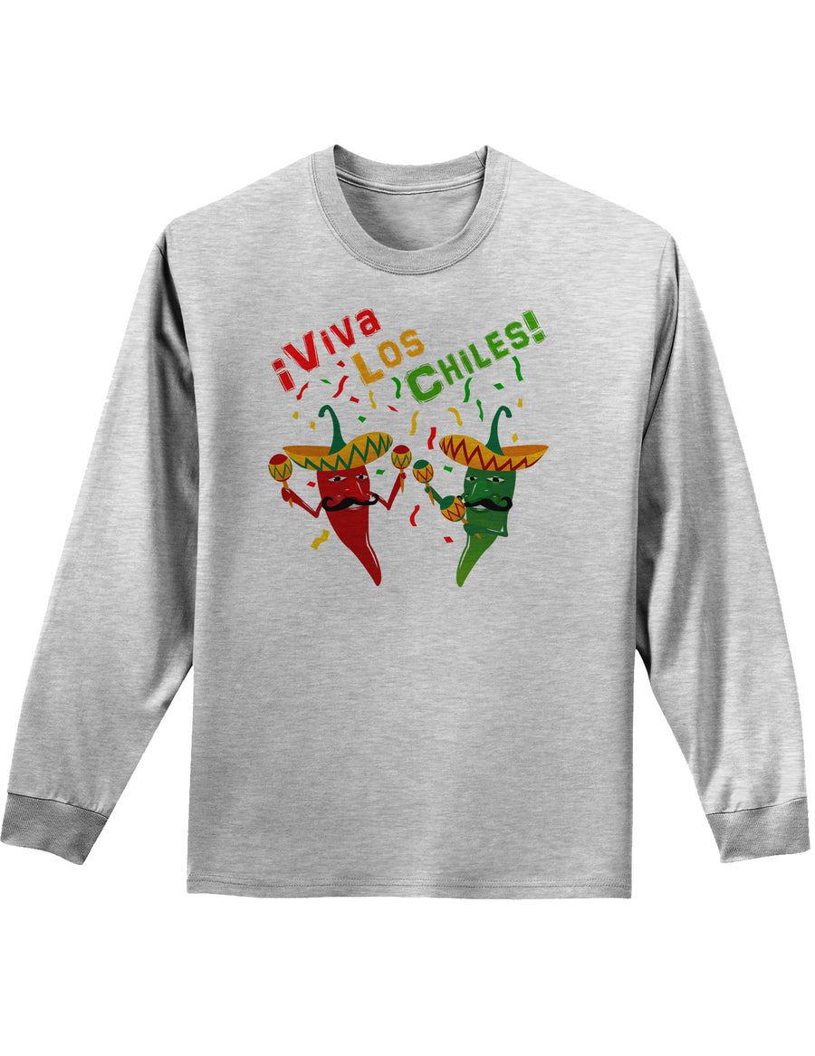 Viva Los Chiles Adult Long Sleeve Shirt-Long Sleeve Shirt-TooLoud-White-Small-Davson Sales