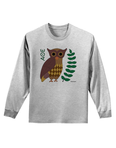 Owl of Athena Adult Long Sleeve Shirt by TooLoud-Long Sleeve Shirt-TooLoud-AshGray-Small-Davson Sales