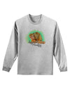 Squirrel Monkey Watercolor Text Adult Long Sleeve Shirt-Long Sleeve Shirt-TooLoud-AshGray-Small-Davson Sales