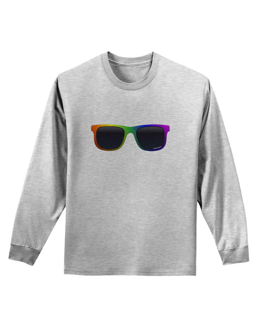 Pride Rainbow Glasses Adult Long Sleeve Shirt by TooLoud-Long Sleeve Shirt-TooLoud-White-Small-Davson Sales