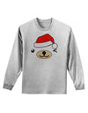 Kyu-T Face Beartholomew Santa Boy Bear Adult Long Sleeve Shirt-Long Sleeve Shirt-TooLoud-AshGray-Small-Davson Sales