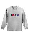 TooLoud XOXO Kisses Adult Long Sleeve Shirt-Long Sleeve Shirt-TooLoud-AshGray-Small-Davson Sales