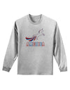 America Unicorn Adult Long Sleeve Shirt-Long Sleeve Shirt-TooLoud-AshGray-Small-Davson Sales