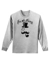 I'm So Fancy - Classy Mustache Adult Long Sleeve Shirt-Long Sleeve Shirt-TooLoud-AshGray-Small-Davson Sales