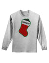 Naughty Coal Cute Christmas Stocking Adult Long Sleeve Shirt-Long Sleeve Shirt-TooLoud-AshGray-Small-Davson Sales