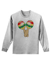 Cute Maracas Design Adult Long Sleeve Shirt by TooLoud-Long Sleeve Shirt-TooLoud-AshGray-Small-Davson Sales