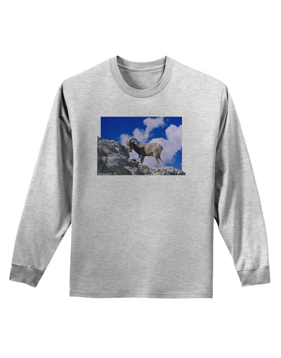 Bighorn Ram Adult Long Sleeve Shirt-Long Sleeve Shirt-TooLoud-AshGray-Small-Davson Sales