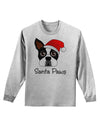 Santa Paws Christmas Dog Adult Long Sleeve Shirt-Long Sleeve Shirt-TooLoud-AshGray-Small-Davson Sales