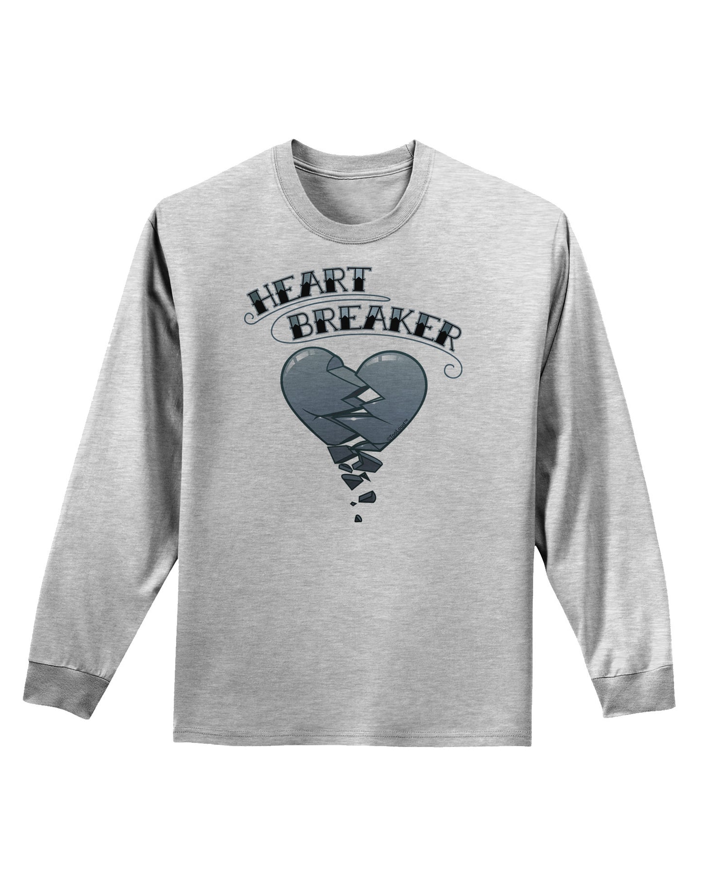 Heart Breaker Manly Adult Long Sleeve Shirt by-Long Sleeve Shirt-TooLoud-AshGray-Small-Davson Sales