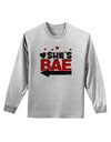 She's BAE - Left Arrow Adult Long Sleeve Shirt-Long Sleeve Shirt-TooLoud-AshGray-Small-Davson Sales