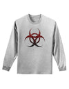 Biohazard Symbol Molecules - Apocalypse Adult Long Sleeve Shirt-Long Sleeve Shirt-TooLoud-AshGray-Small-Davson Sales