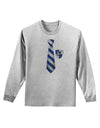 Wizard Tie Blue and Silver Adult Long Sleeve Shirt-Long Sleeve Shirt-TooLoud-AshGray-Small-Davson Sales