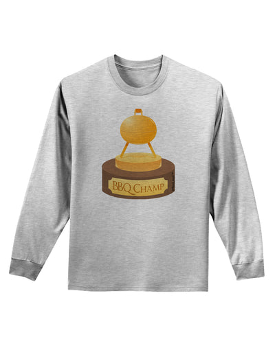 BBQ Champ - Golden Grill Trophy Adult Long Sleeve Shirt by TooLoud-Long Sleeve Shirt-TooLoud-AshGray-Small-Davson Sales