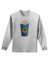 Happy Hanukkah Latte Cup Adult Long Sleeve Shirt-Long Sleeve Shirt-TooLoud-AshGray-Small-Davson Sales