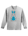 Cute Easter Bunny - Blue Adult Long Sleeve Shirt by TooLoud-Long Sleeve Shirt-TooLoud-AshGray-Small-Davson Sales