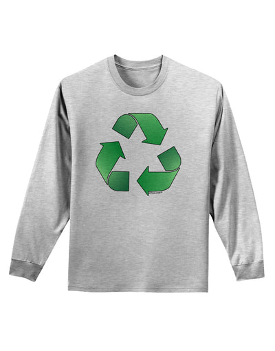 Recycle Green Adult Long Sleeve Shirt by TooLoud-Long Sleeve Shirt-TooLoud-AshGray-Small-Davson Sales