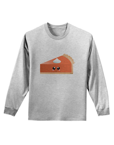 Cute Pumpkin Pie Thanksgiving Adult Long Sleeve Shirt-Long Sleeve Shirt-TooLoud-AshGray-Small-Davson Sales