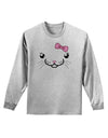 Kyu-T Face - Kattia Cute Girl Cat Adult Long Sleeve Shirt-Long Sleeve Shirt-TooLoud-AshGray-Small-Davson Sales