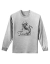 Taurus Illustration Adult Long Sleeve Shirt-Long Sleeve Shirt-TooLoud-AshGray-Small-Davson Sales