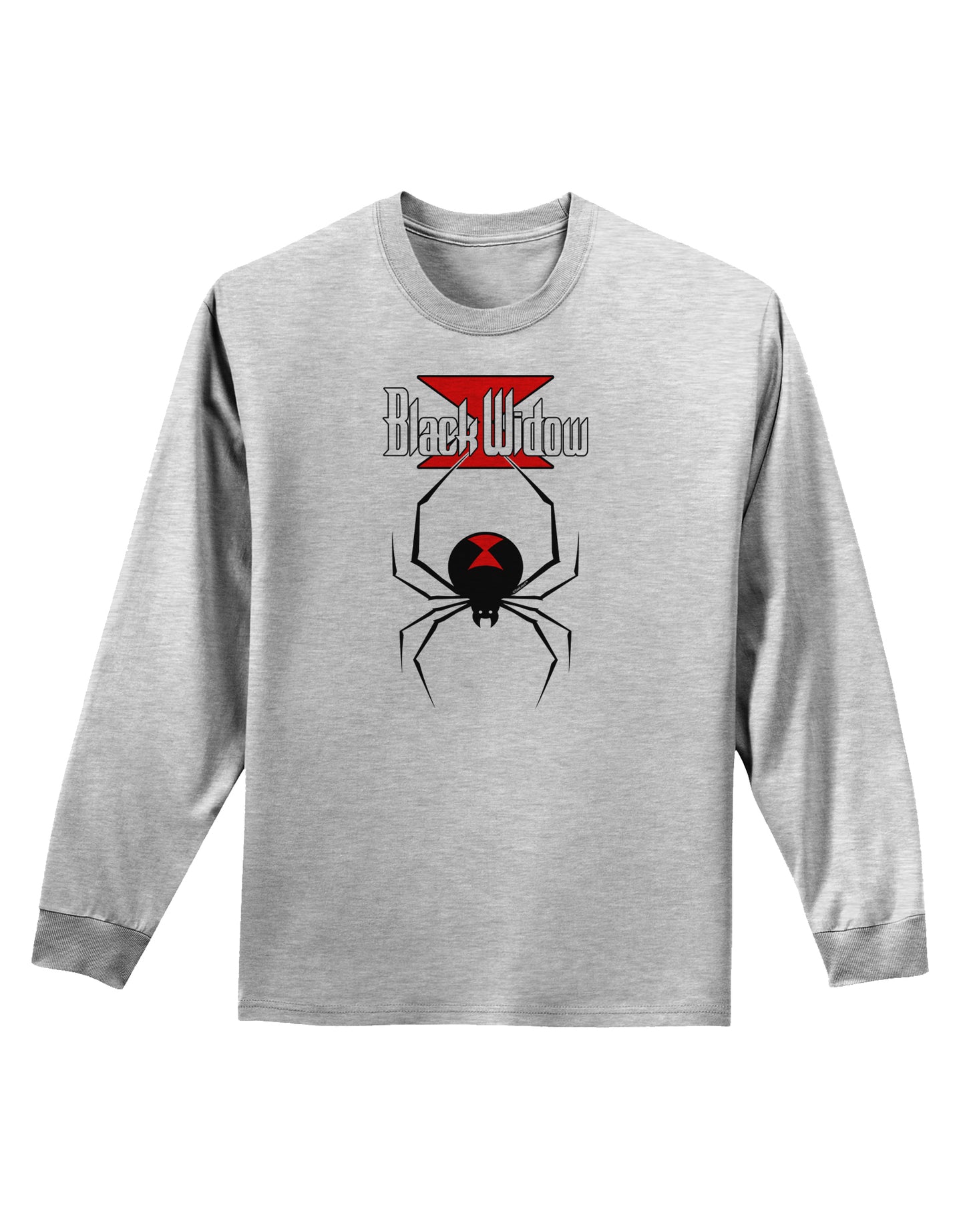 Black Widow Spider Design - Logo Adult Long Sleeve Shirt-Long Sleeve Shirt-TooLoud-AshGray-Small-Davson Sales