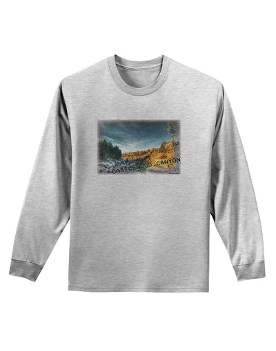 Castlewood Canyon Old Photo Adult Long Sleeve Shirt-Long Sleeve Shirt-TooLoud-AshGray-Small-Davson Sales