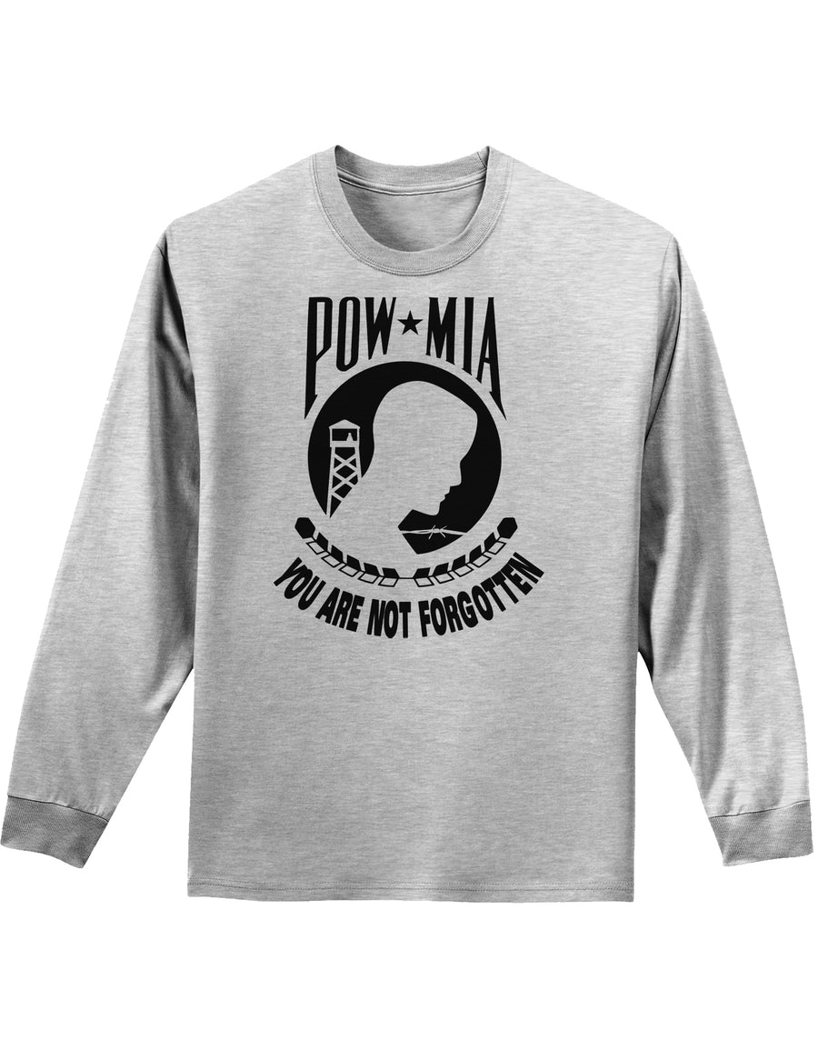 POW MIA Not Forgotten Adult Long Sleeve Shirt-Long Sleeve Shirt-TooLoud-White-Small-Davson Sales