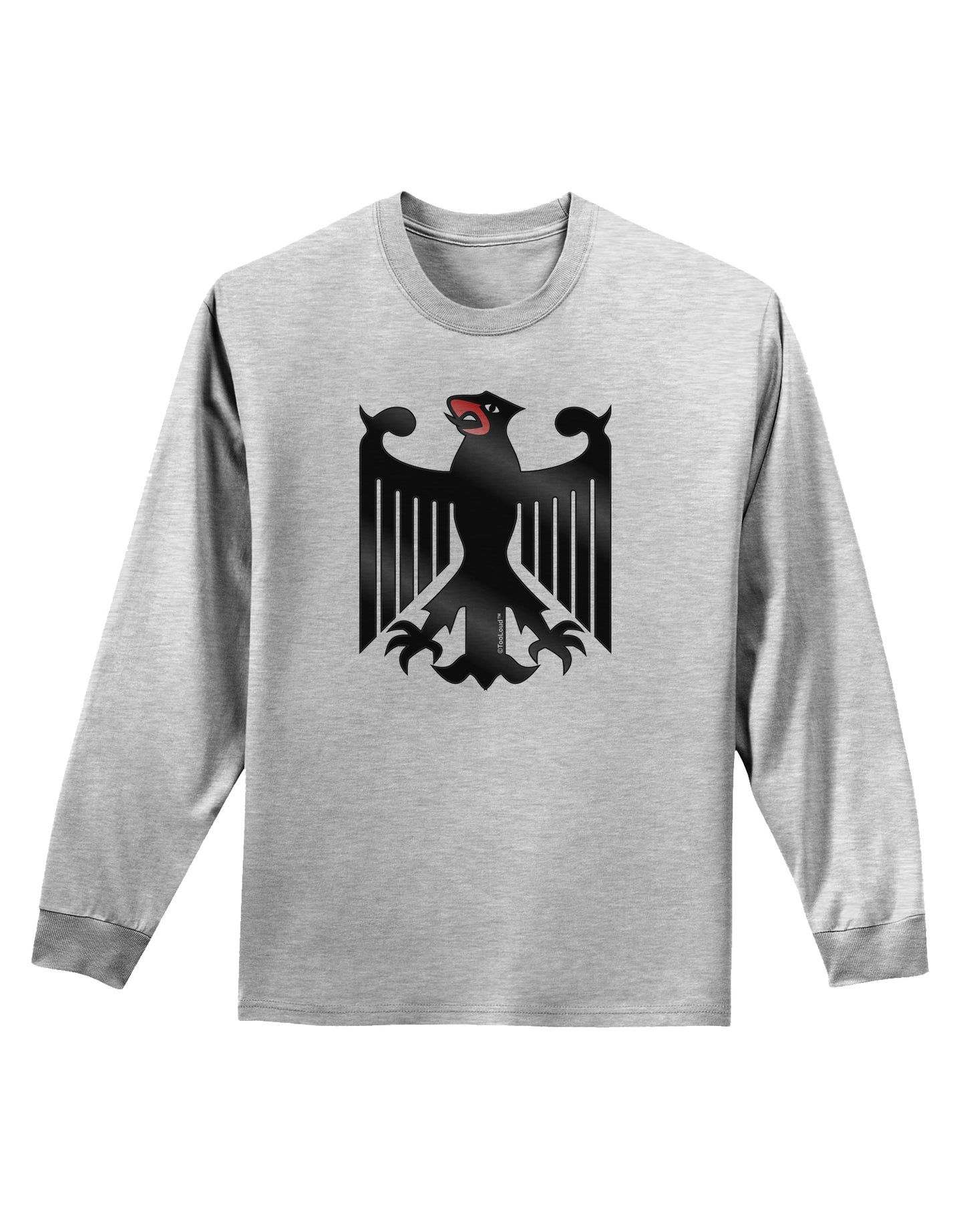 Bundeswehr Logo Adult Long Sleeve Shirt-Long Sleeve Shirt-TooLoud-AshGray-Small-Davson Sales