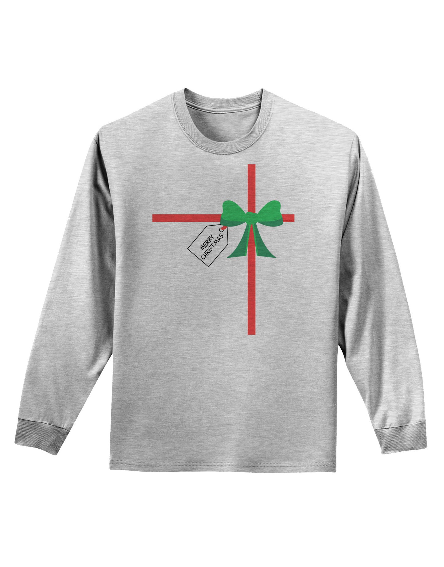 Merry Christmas Present Gift Adult Long Sleeve Shirt-Long Sleeve Shirt-TooLoud-AshGray-Small-Davson Sales