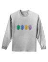 Hanukkah Dreidels Adult Long Sleeve Shirt-Long Sleeve Shirt-TooLoud-AshGray-Small-Davson Sales