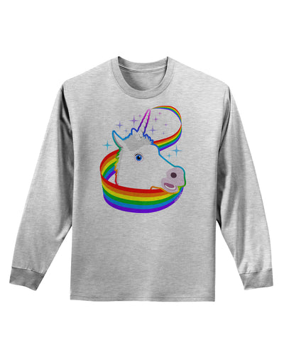 Magical Horn Rainbow Unicorn Adult Long Sleeve Shirt-Long Sleeve Shirt-TooLoud-AshGray-Small-Davson Sales