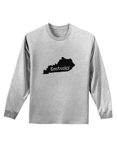 Kentucky - United States Shape Adult Long Sleeve Shirt by TooLoud-TooLoud-AshGray-Small-Davson Sales