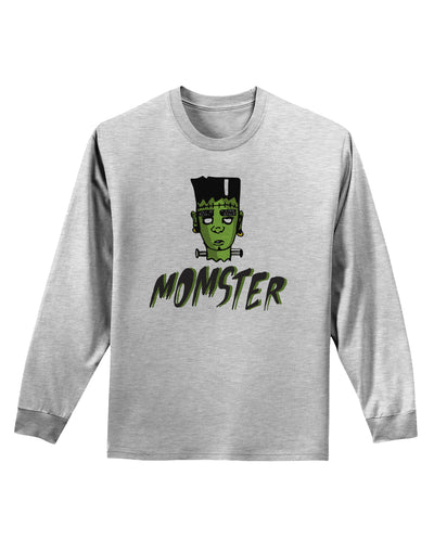 Momster Frankenstein Adult Long Sleeve Shirt-Long Sleeve Shirt-TooLoud-AshGray-Small-Davson Sales