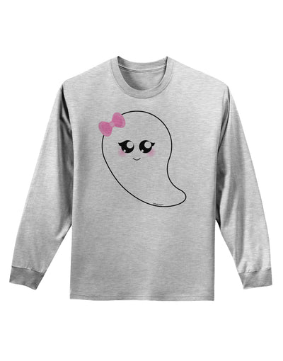 Cute Girl Ghost Halloween Adult Long Sleeve Shirt-Long Sleeve Shirt-TooLoud-AshGray-Small-Davson Sales