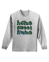 Home Sweet Home - Oklahoma - Cactus and State Flag Adult Long Sleeve Shirt by TooLoud-Long Sleeve Shirt-TooLoud-AshGray-Small-Davson Sales