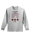 Pixel Heart Invaders Design Adult Long Sleeve Shirt-Long Sleeve Shirt-TooLoud-AshGray-Small-Davson Sales