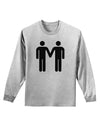 Gay Men Holding Hands Symbol Adult Long Sleeve Shirt-Long Sleeve Shirt-TooLoud-AshGray-Small-Davson Sales