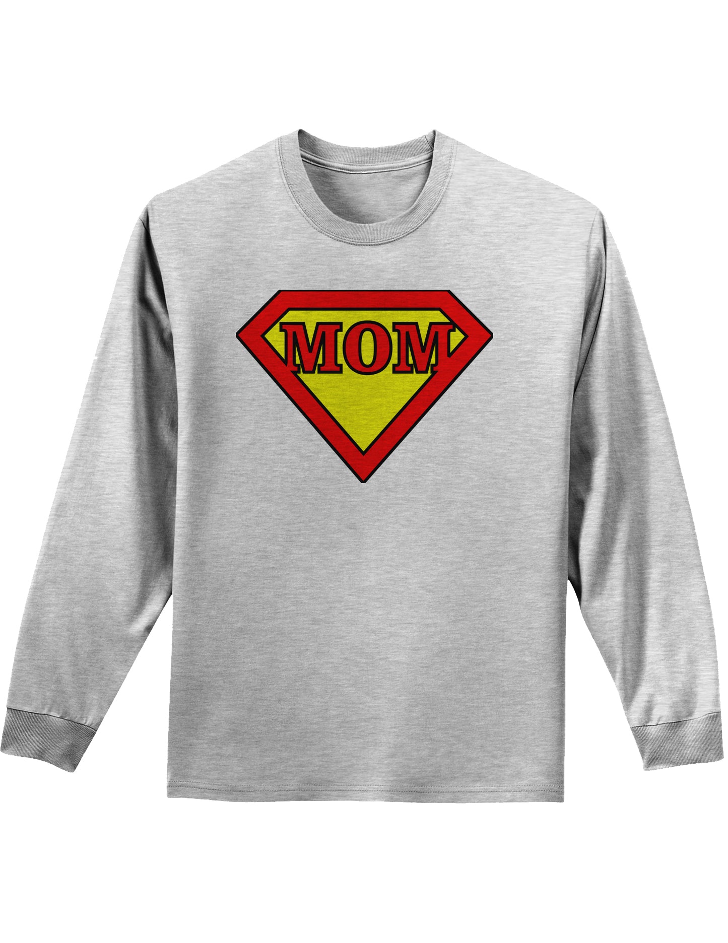Super Mom Adult Long Sleeve Shirt-Long Sleeve Shirt-TooLoud-AshGray-Small-Davson Sales