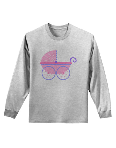 Baby Girl Carriage Adult Long Sleeve Shirt-Long Sleeve Shirt-TooLoud-AshGray-Small-Davson Sales