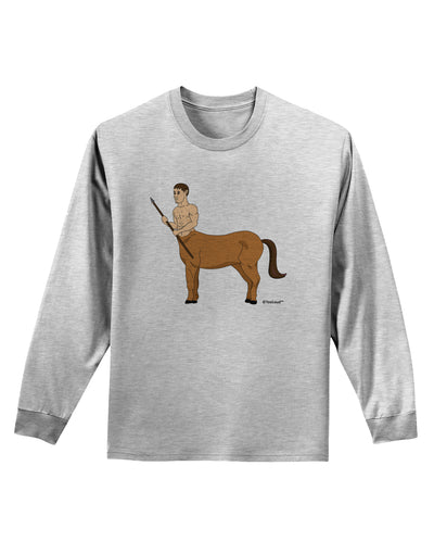 Greek Mythology Centaur Design - Color Adult Long Sleeve Shirt by TooLoud-Long Sleeve Shirt-TooLoud-AshGray-Small-Davson Sales