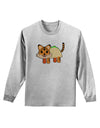 Cute Taco Tiger Adult Long Sleeve Shirt-Long Sleeve Shirt-TooLoud-AshGray-Small-Davson Sales