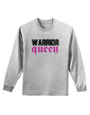 TooLoud Warrior Queen Pink Script Adult Long Sleeve Shirt-Long Sleeve Shirt-TooLoud-AshGray-Small-Davson Sales